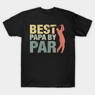 Papa By Par Father Day Golf Grandpa T-Shirt